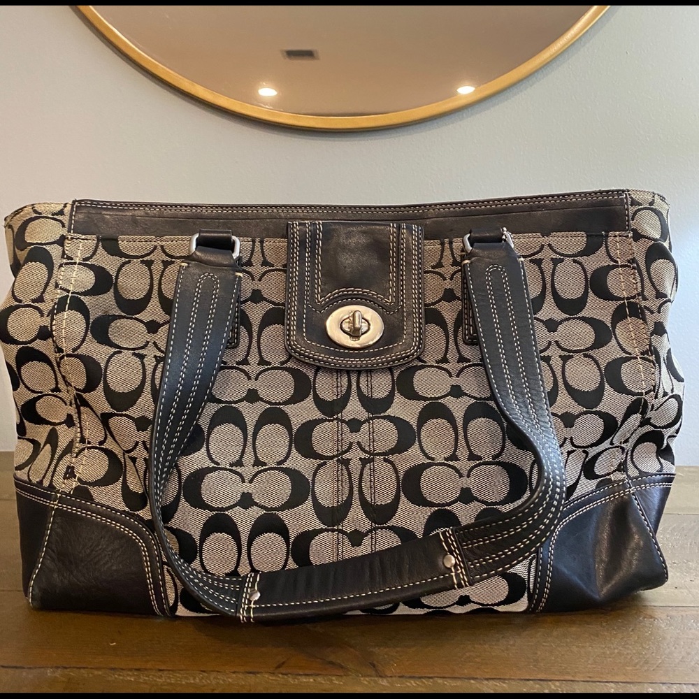 Large black Coach purse
